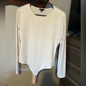 Dynamite white long sleeve bodysuit